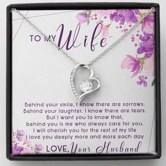 To My Wife Forever Love Necklace Birthday Gift - Thegiftio UK