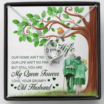 To My Wife Forever Love Necklace Gift From Grumpy Old Husband - Thegiftio UK