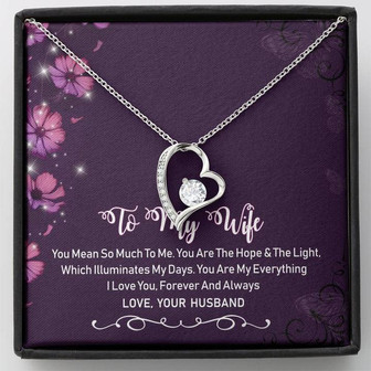 To My Wife Forever Love Necklace Message Card - Thegiftio UK