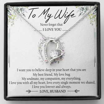 To My Wife Forever Love Necklace Message Card - Thegiftio UK