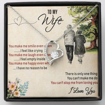 To My Wife Forever Love Necklace Message Card - Thegiftio UK