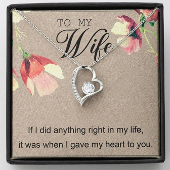 To My Wife Forever Love Necklace Message Card - Thegiftio UK