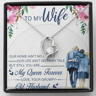 To My Wife Forever Love Necklace Message Card - Thegiftio UK