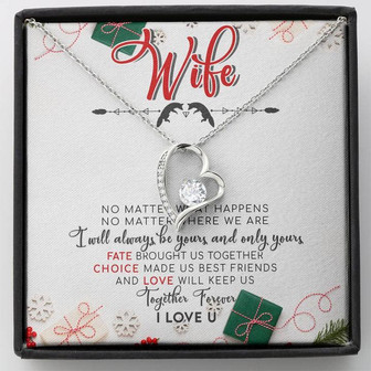 To My Wife Forever Love Necklace Message Card - Thegiftio UK