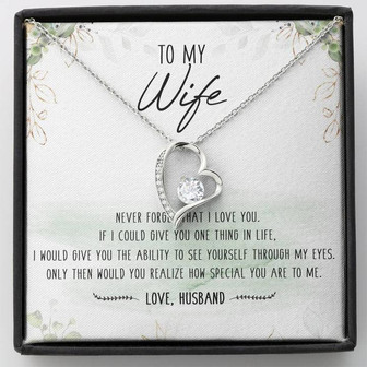 To My Wife Forever Love Necklace Message Card - Thegiftio UK