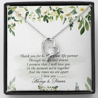 To My Wife Forever Love Necklace Message Card - Thegiftio UK