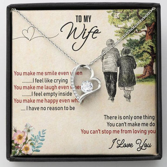 To My Wife Forever Love Necklace Message Card - Thegiftio UK