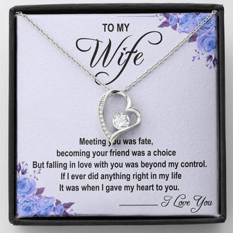To My Wife Forever Love Necklace Mother's Day Gift - Thegiftio UK