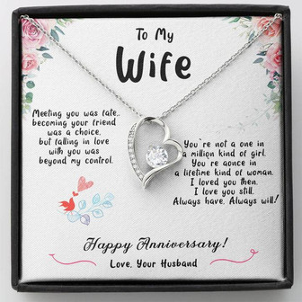 To My Wife | Happy Anniversary | Forever Love Necklace - Thegiftio UK