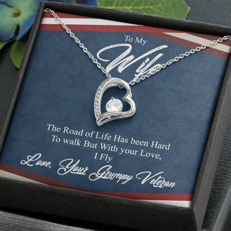 To My Wife-With Your Life I Fly-Forever Love Necklace - Thegiftio UK