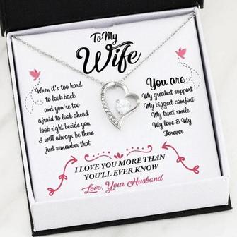 To My Wife You Are My Greatest Support Valentine Gift Idea For Her Forever Love Necklace - Thegiftio UK