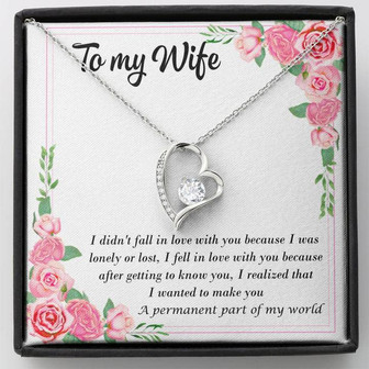 To My Wife You're A Part Of My World Forever Love Necklace Mother's Day Gift - Thegiftio