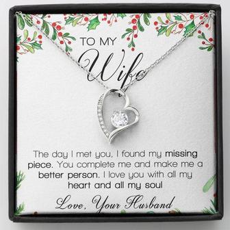 To My Wife You're My Missing Piece Forever Love Necklace Mother's Day Gift