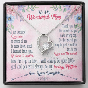 To My Wonderful Mom Forever Love Necklace - Thegiftio UK