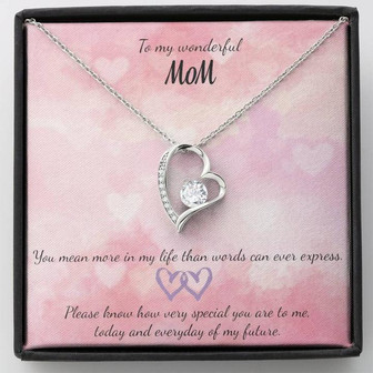 To My Wonderful Mom ~ You Mean More In My Life.....Forever Love Necklace ♥♥ - Thegiftio UK