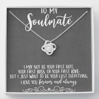 To Soulmate I Love You Forever Love Knot Necklace Gift For Her - Seseable