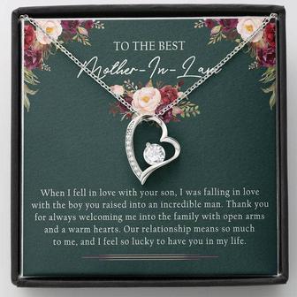 To The Best Mother-In-Law Forever Love Necklace Mother's Day Message Card Gift From Daughter-In-Law