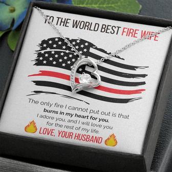 To The World Best Fire Wife - Forever Love Necklace - Thegiftio UK
