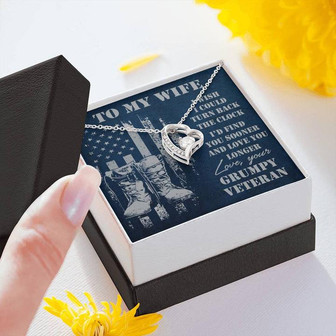 Veteran Wife Gifts Forever Love Necklace - Thegiftio UK
