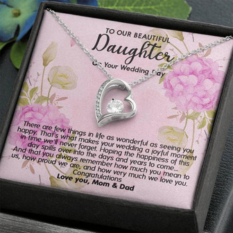 Wedding Day Gift - To My Beautiful Daughter Forever Love Necklace - Thegiftio UK