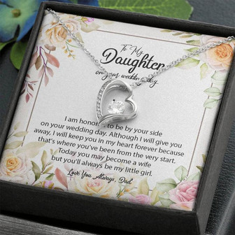 Wedding Day Gift - To My Beautiful Daughter Forever Love Necklace - Thegiftio UK