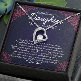 Wedding Day Gift - To My Beautiful Daughter Forever Love Necklace - Thegiftio UK
