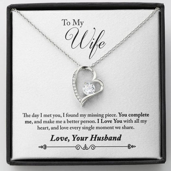 White Gold Forever Love Necklace For Wife - Thegiftio UK