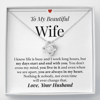 Wife Always In My Heart Forever Love Necklace - Thegiftio UK