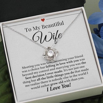 Wife Grow Old Forever Love Necklace - Thegiftio UK