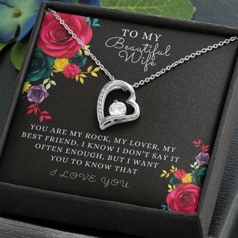 "You Are My Rock My Lover My Best Friend" Forever Love Necklace For The Wife - Thegiftio UK