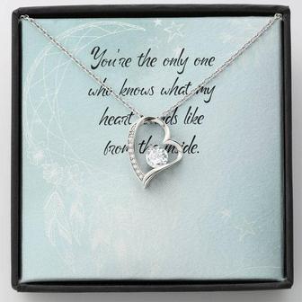 You Are The Only One Who Knows What My Heart Sounds Like From Inside - Forever Love Necklace - Thegiftio