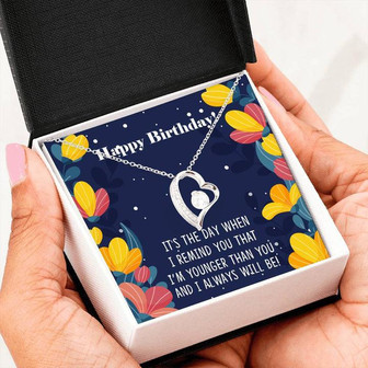 Younger Sibling To Older Sibling - Happy Birthday Forever Love Necklace - Thegiftio