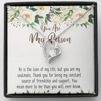 You're My Person Frienship Forever Love Necklace Birthday Message Card Gift - Thegiftio UK