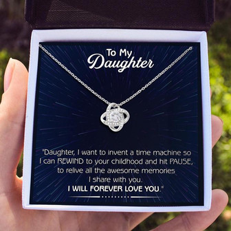 "A Gift For Daughter" Love Knot Necklace - Rewind To Your Childhood - Thegiftio UK