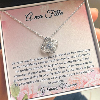 À Ma Fille Love Knot Necklace - Thegiftio UK