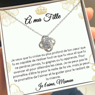 À Ma Fille Love Knot Necklace - Thegiftio UK