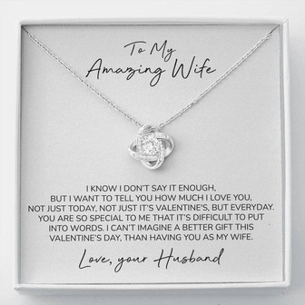 To My Amazing Wife Love Knot Necklace - Thegiftio UK