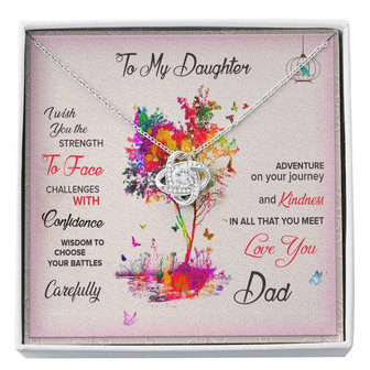 To My Daughter Love Knot Necklace - Thegiftio UK