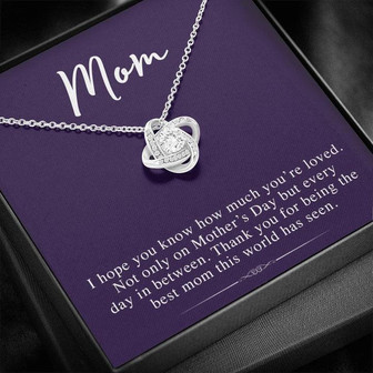 To My Mom - Love Knot Necklace - Perfect Gift For Mothers Day - Thegiftio UK