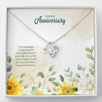 Anniversary Edition Happily Married - Love Knot Necklace - Thegiftio UK
