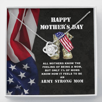 Army Mom Gift - Strong Mom - The Love Knot Necklace - Thegiftio UK
