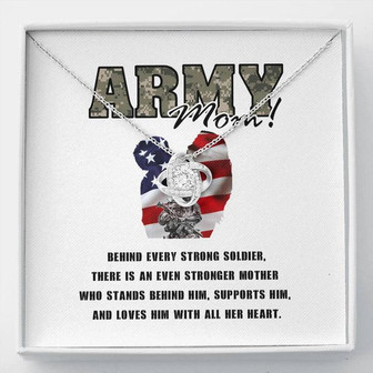 Army Mother Gift - All Her Heart - The Love Knot Necklace - Thegiftio