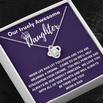 Awesome Daughter - Love Knot Necklace - Thegiftio