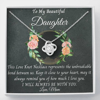 Beautiful Daughter Love Knot Necklace - Thegiftio UK