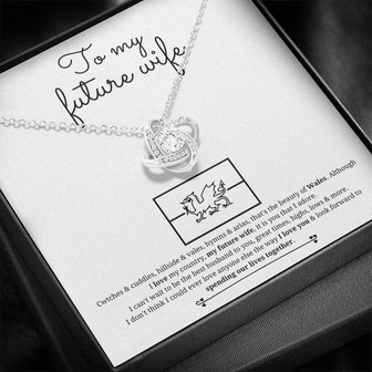 Beautiful Welsh Love Knot Necklace For Fiancée - Thegiftio UK