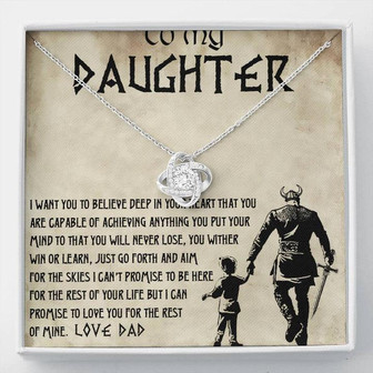 Believe Deep In Your Heart Viking Love Knot Necklace Dad Gift For Daughter - Thegiftio UK