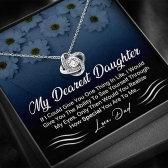 Best Surprise Gift For Daughter From Dad - Love Knot Necklace - Thegiftio