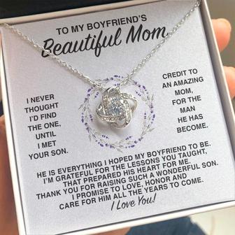 Bfm1 Love Knot Necklace Gift For Boyfriend's Mom - Thegiftio UK