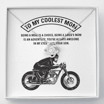 Biker's Mom Gift - Always Awesome - The Love Knot Necklace - Thegiftio