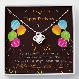 Birthday Gift For Her | Love Knot Necklace Gift For Birthday Present - Thegiftio UK